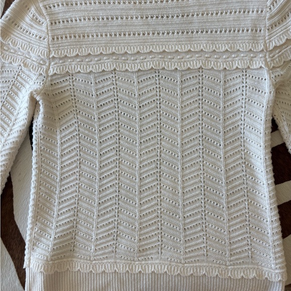 J. Cream Ruffled Sweater - Picture 4 of 4